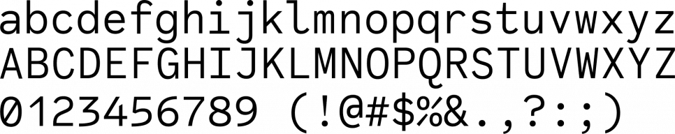 Code Saver Font Sample